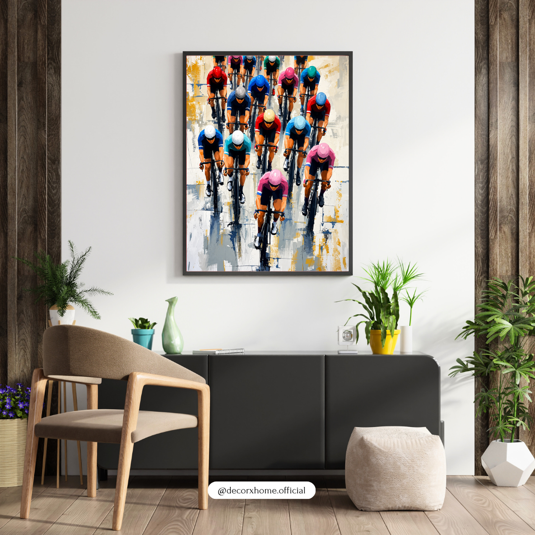 Cycling Race Poster – Dynamic Cyclists Sports Wall Art