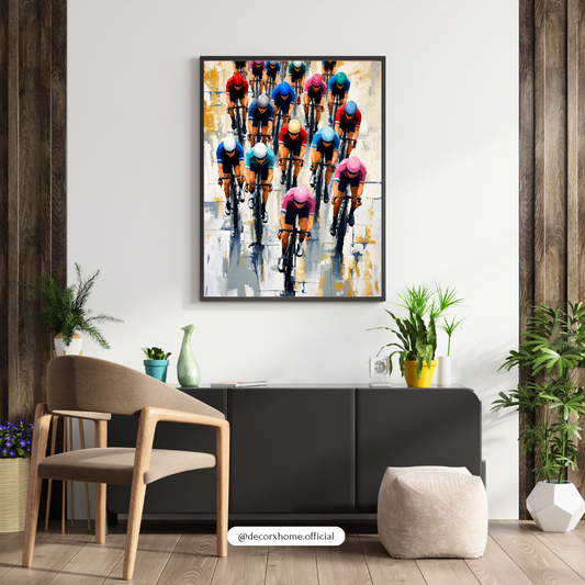 Cycling Race Poster – Dynamic Cyclists Sports Wall Art