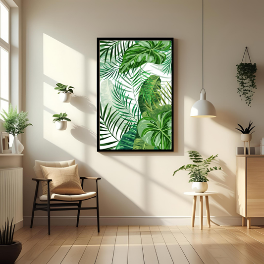 Tropical Green Harmony – Nature Inspired Poster 🌿