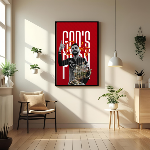 King Kohli, Cricket Legend Poster – Victory & Passion Wall Art 🏆🔥