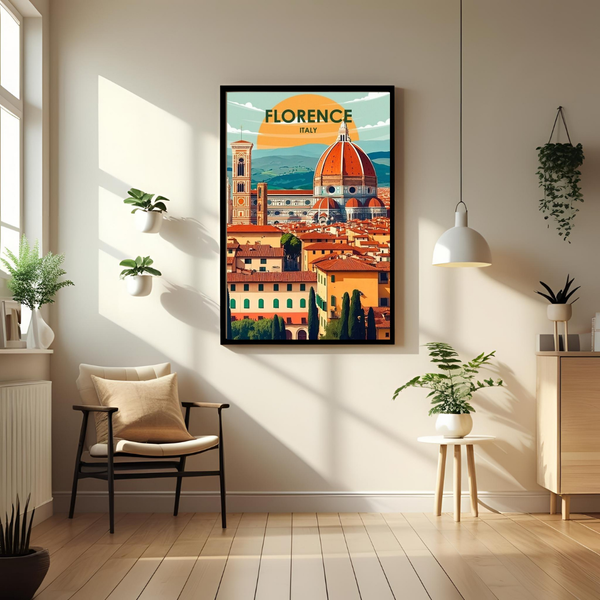 Florence Travel Wall Art Print – Framed Poster for Home, Bedroom & Office Décor