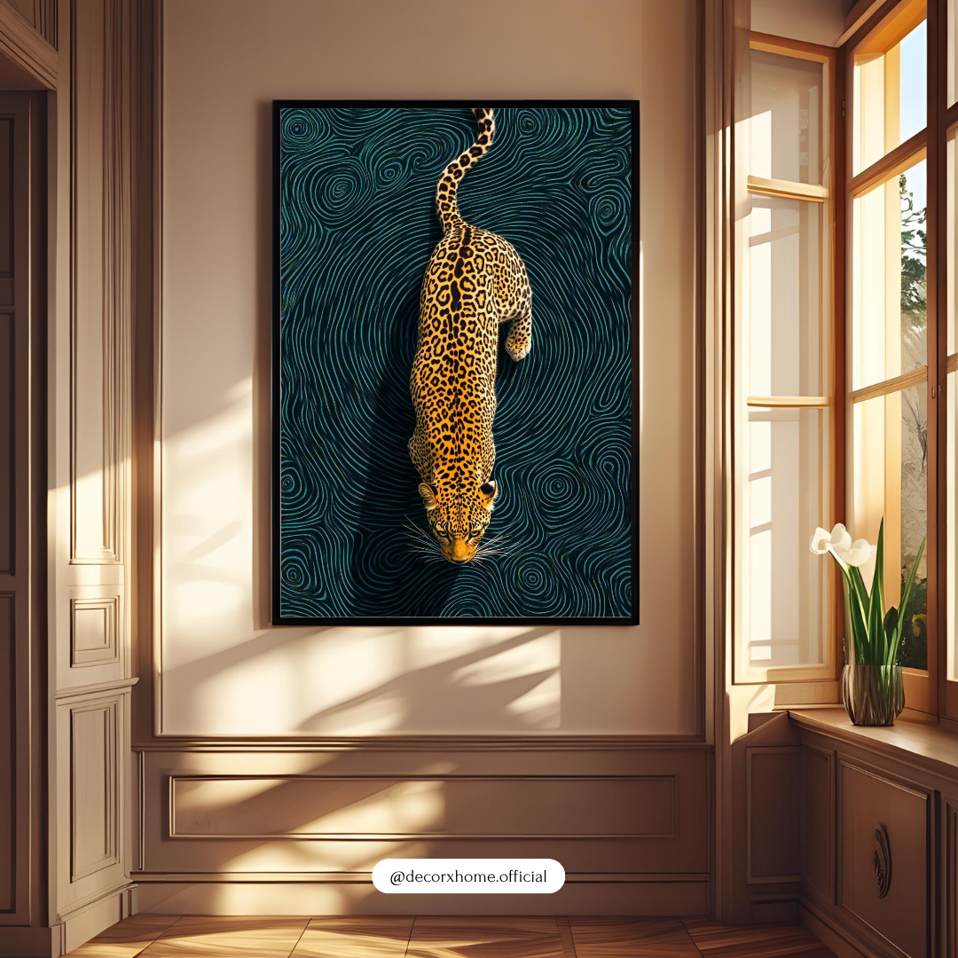 Majestic Leopard Wall Art | Bold Wildlife Abstract Poster | Luxury Statement Decor by Decorxhome