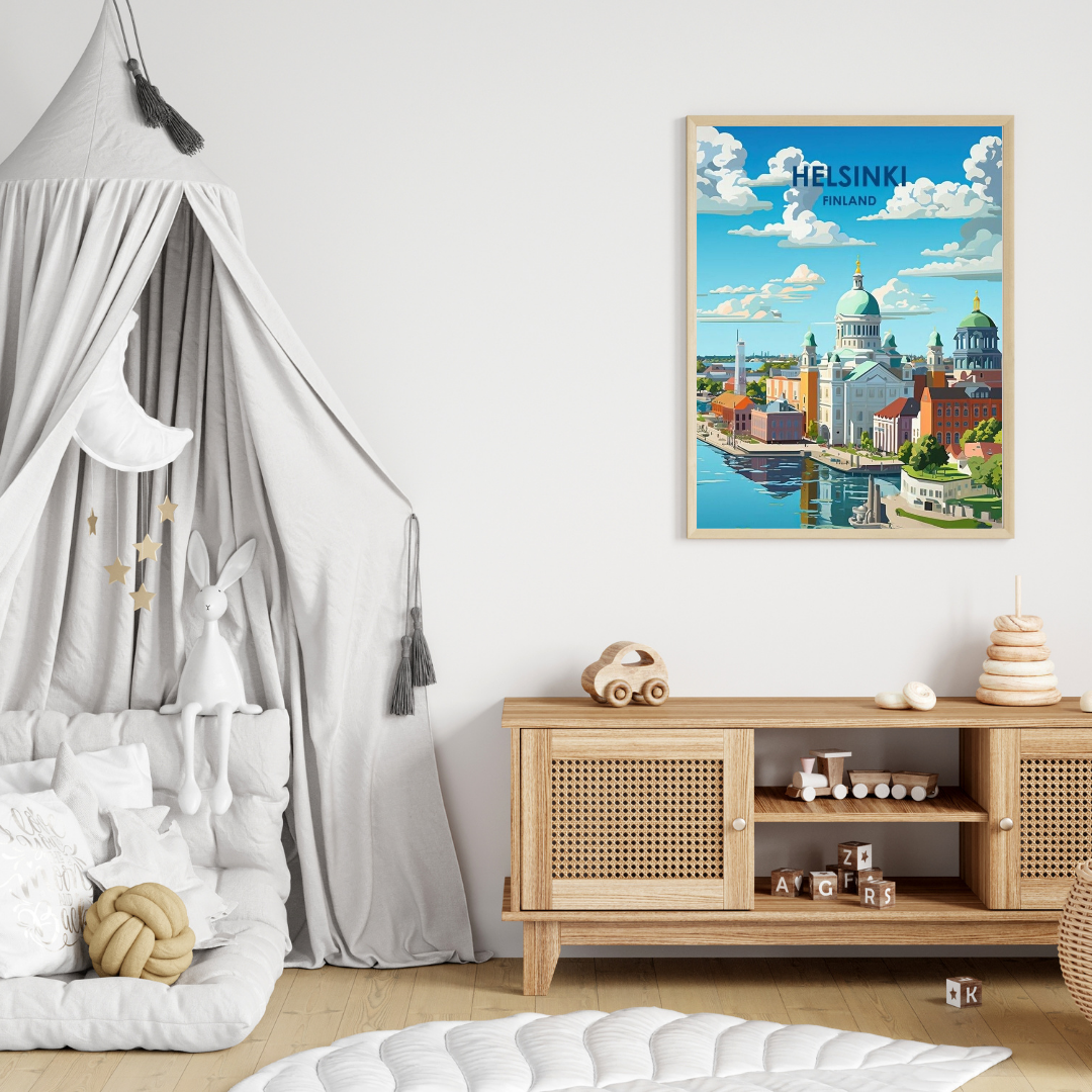 Helsinki Travel Wall Art Print – Framed Poster for Modern Home & Office Decor