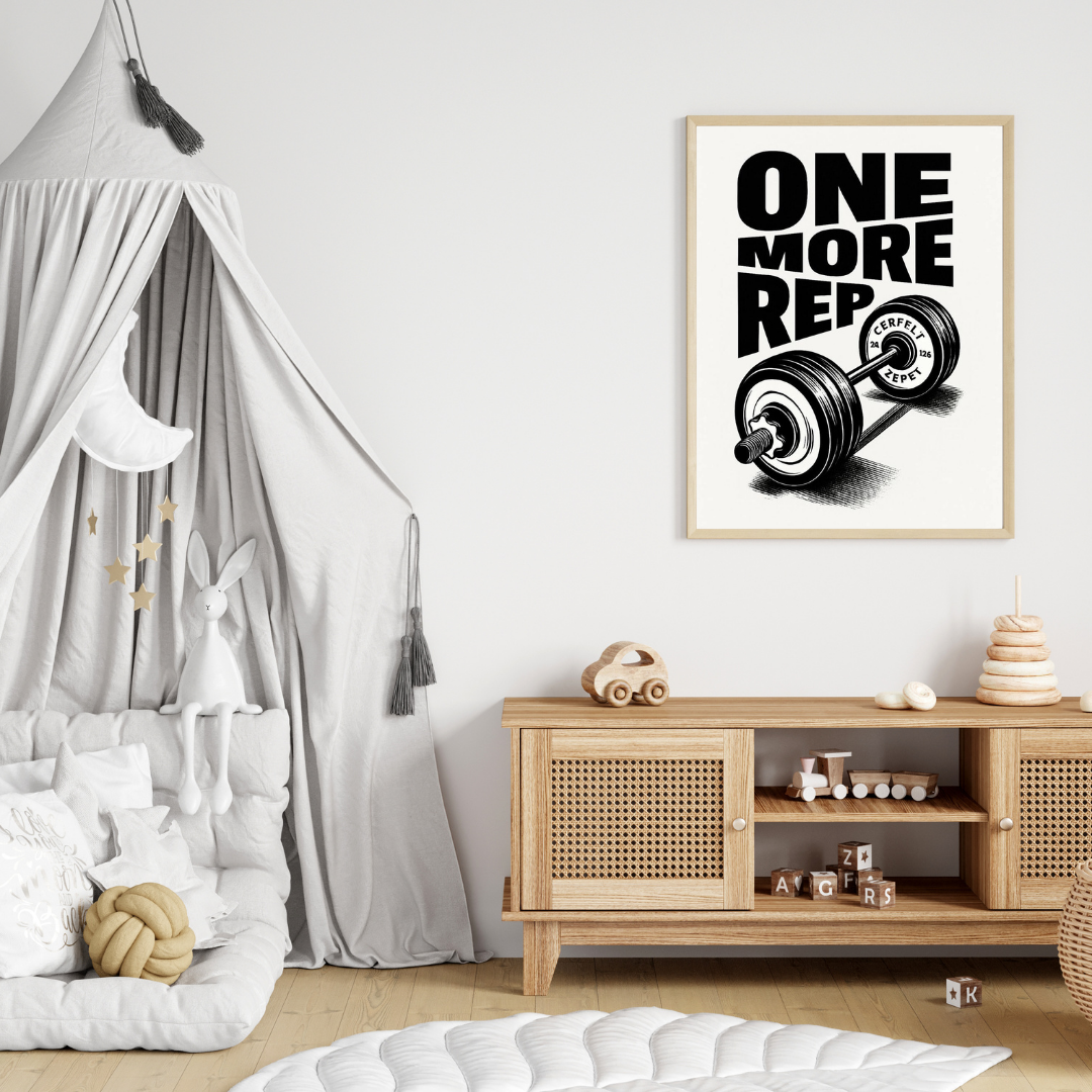 💪 “One More Rep” Gym Motivation Wall Poster 🏋️‍♂️