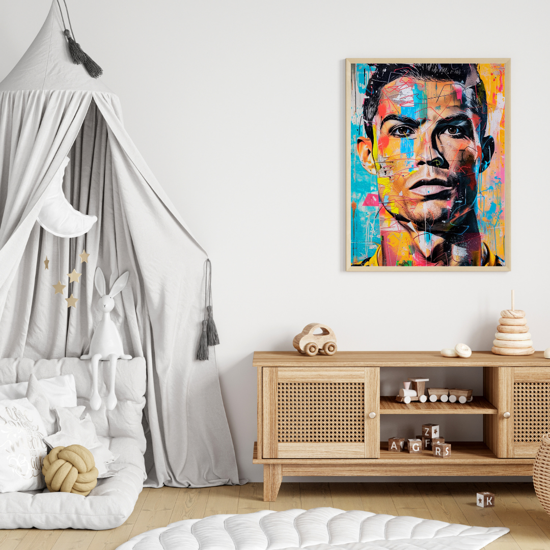 Ronaldo, Football Icon Poster – Modern Wall Art for True Fans ⚽🎨