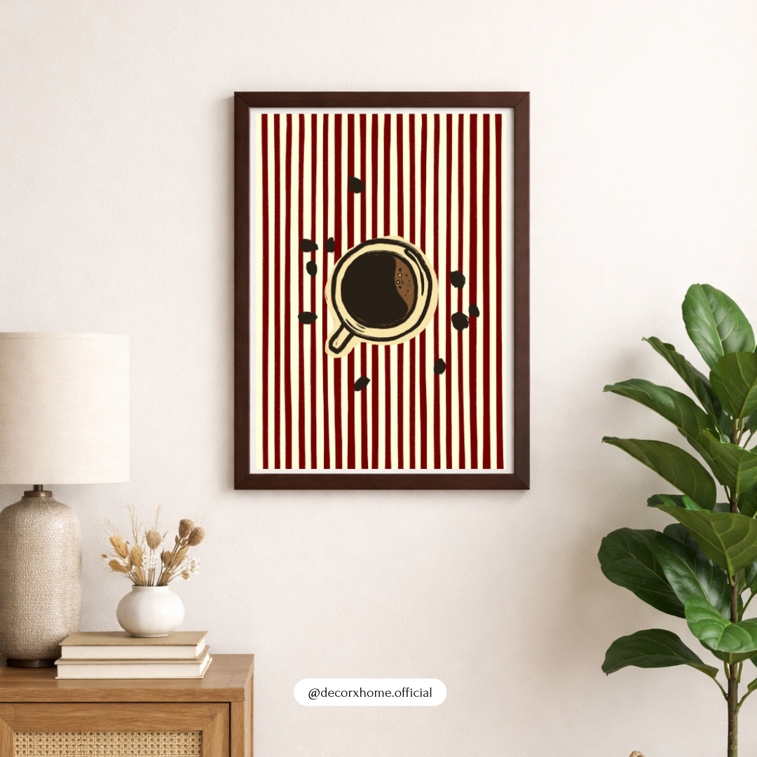 Coffee Cup Minimal Art – Modern Kitchen & Café Wall Poster by Decorxhome