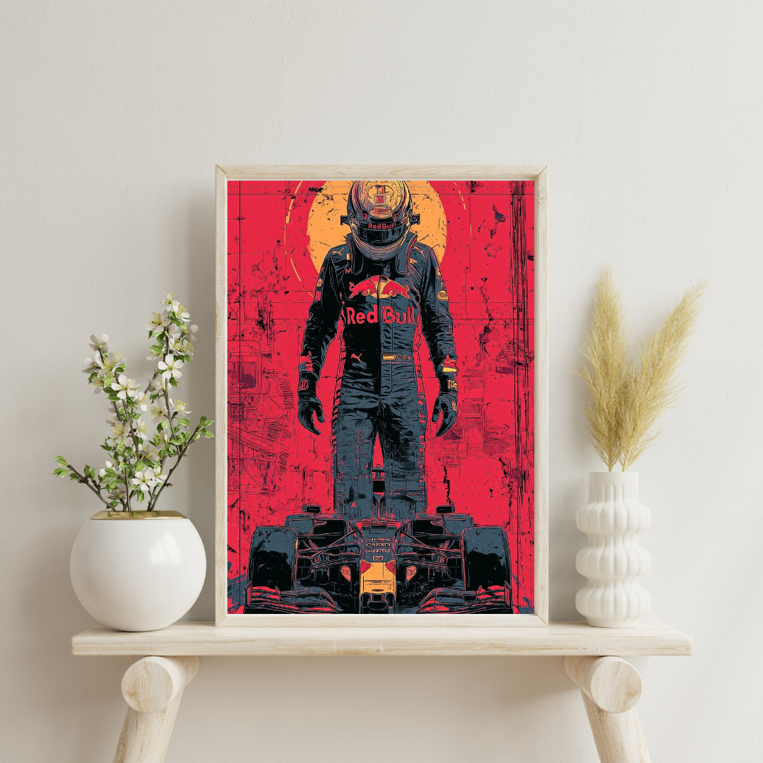 Redline Champion Wall Poster | Formula Racing Power Art Print by Decorxhome