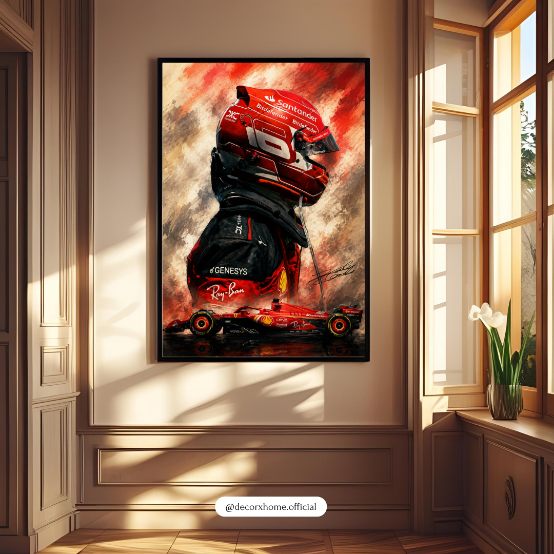 Racing Driver Wall Art Poster | Formula Racing Motorsport Artwork | Luxury Sports Car Print | Decorexhome