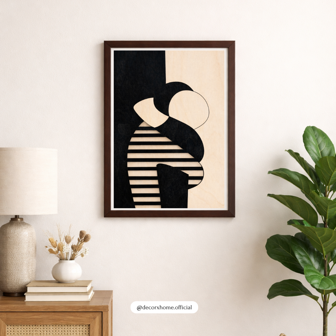 Minimal Abstract Figure Wall Art Poster – Modern Black & White Home Décor by Decorxhome