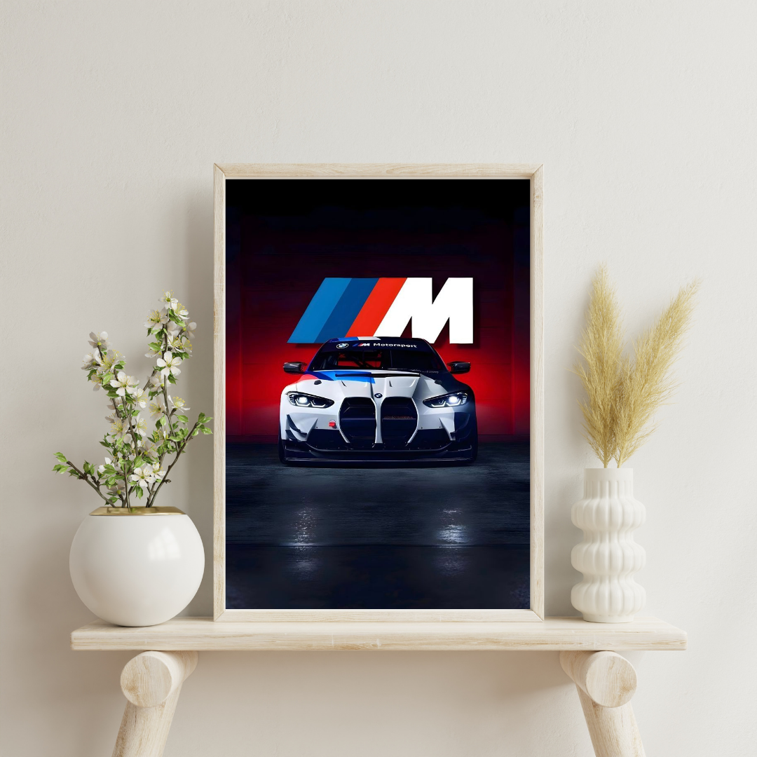BMW M Performance Supercar Wall Poster | High-Impact Automotive Art by Decorxhome