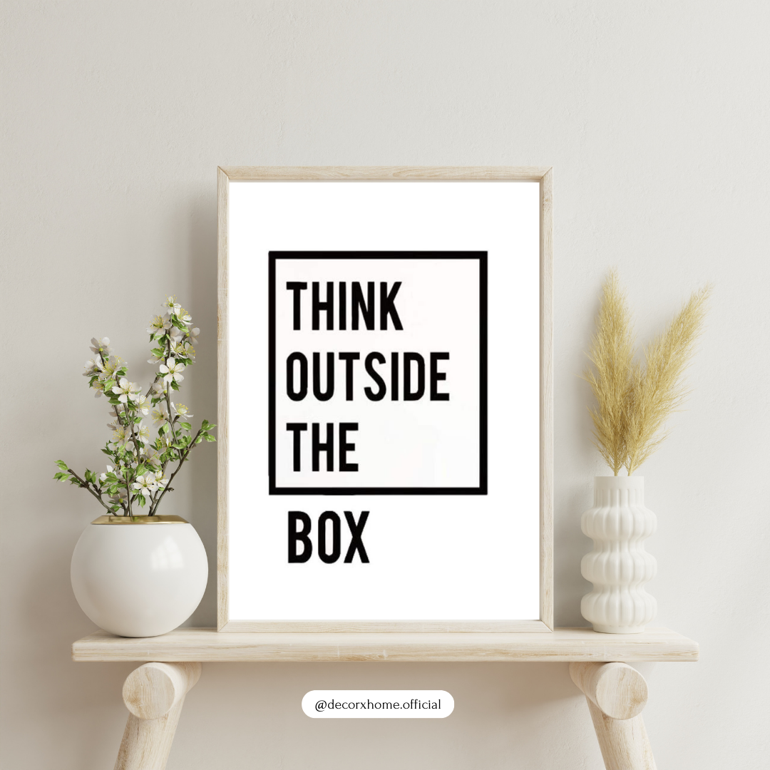 Think Outside The Box – Minimal Motivational Wall Poster