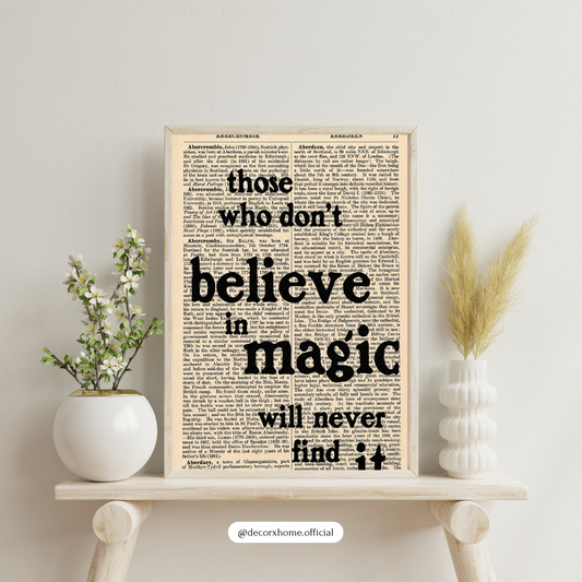 Choose to Believe Inspirational Typography Wall Art Poster | Motivational Vintage Book Print Decor