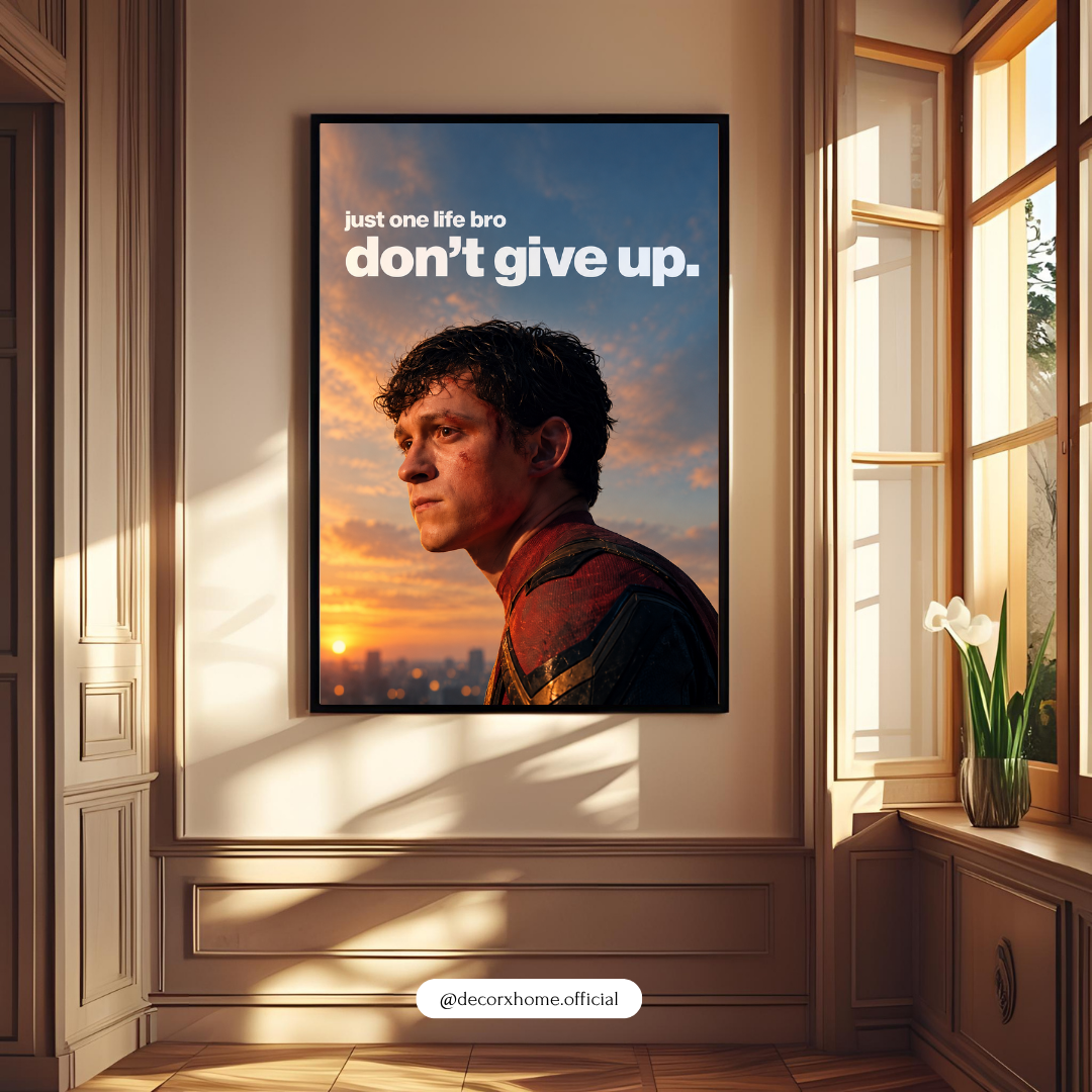 Just One Life Bro, Don’t Give Up – Inspirational Superhero Motivational Wall Poster | Decorexhome