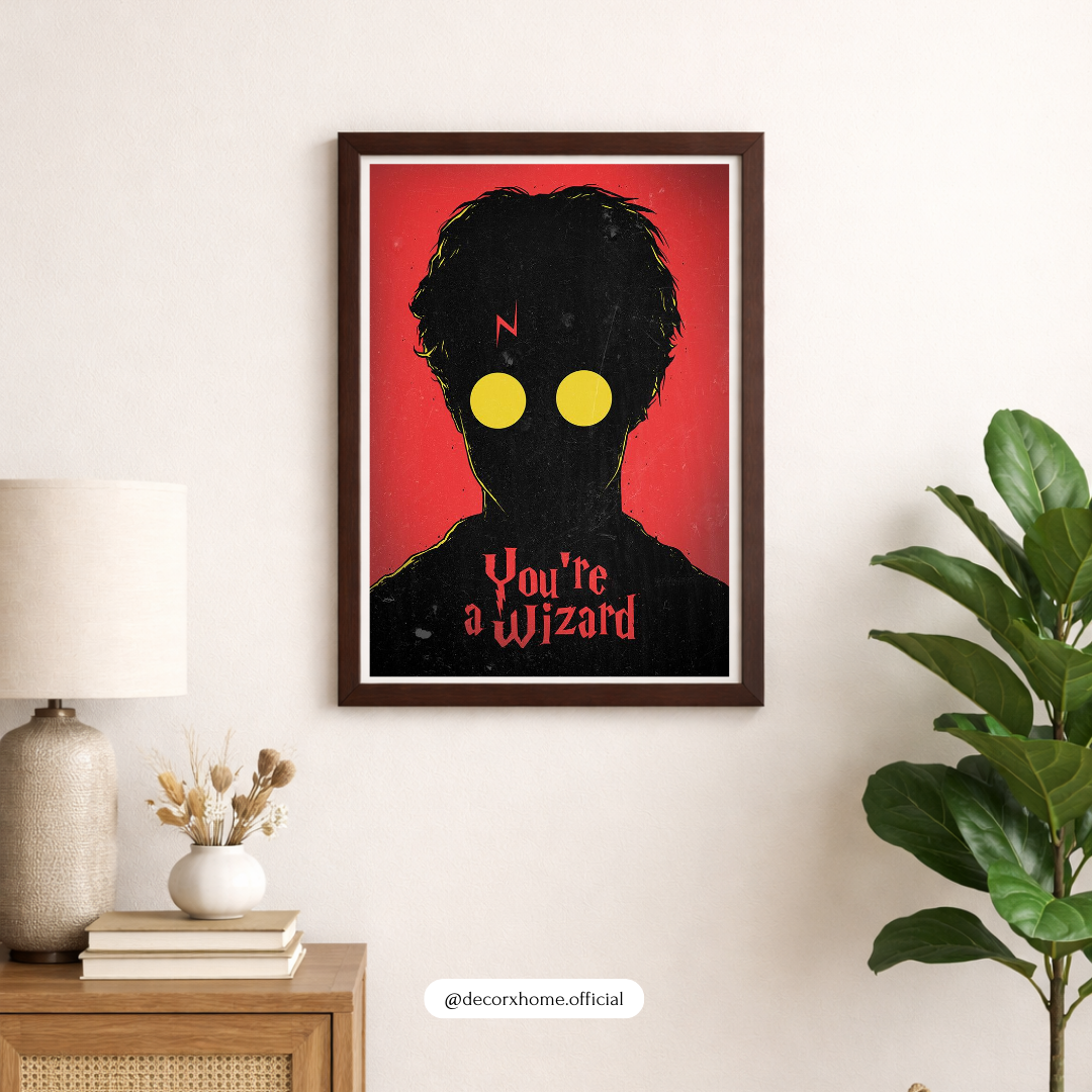 Harry Potter's Wizard Silhouette Quote Poster – Fantasy-Inspired Wall Art by Decorxhome