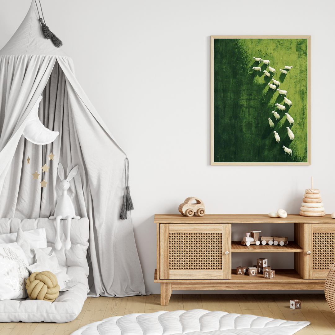 Pastoral Serenity – Sheep in Nature Poster 🐑🌿