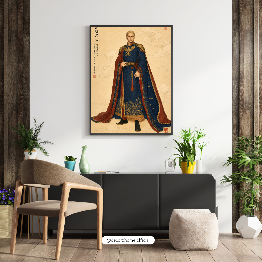 Imperial Sovereign Portrait Poster | Regal Asian-Inspired Noble Wall Art | Decorxhome