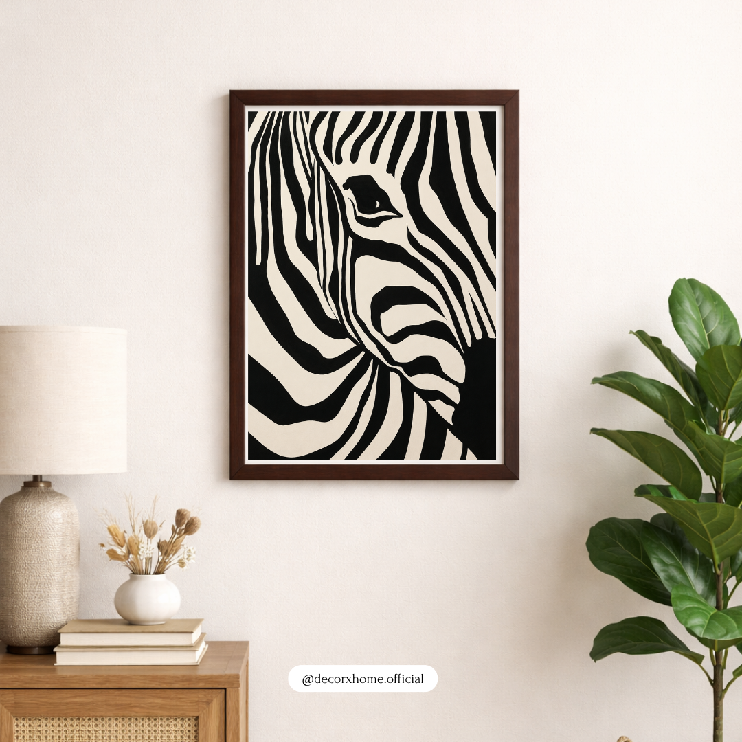 Decorxhome – Minimalist Zebra Monochrome Wall Art Poster