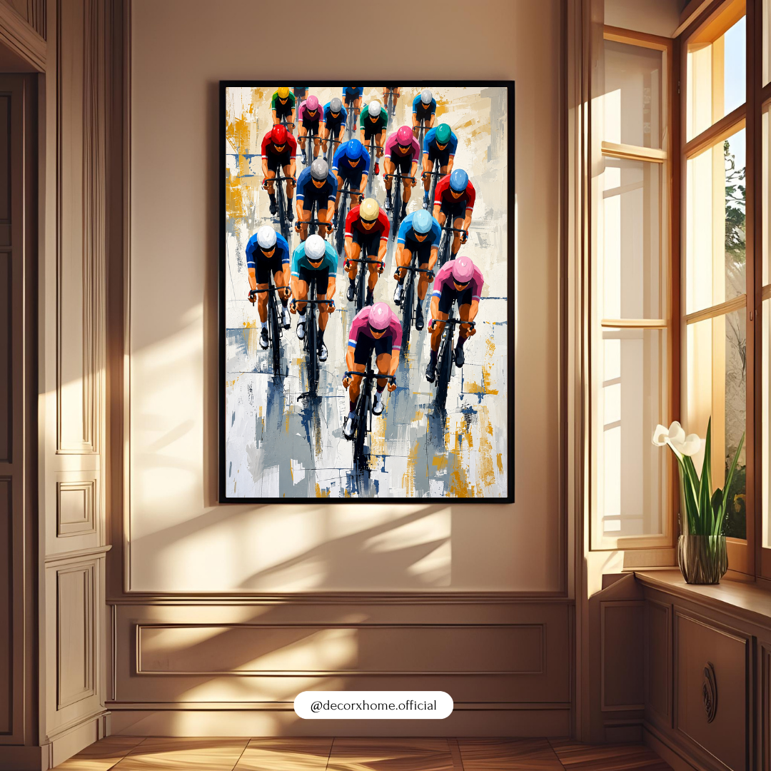 Cycling Race Poster – Dynamic Cyclists Sports Wall Art