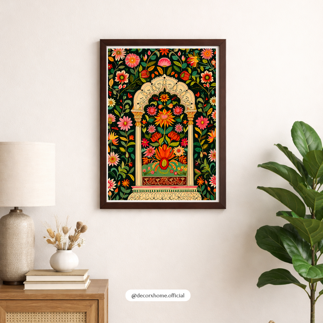 Decorxhome – Royal Floral Arch Heritage Wall Art Poster