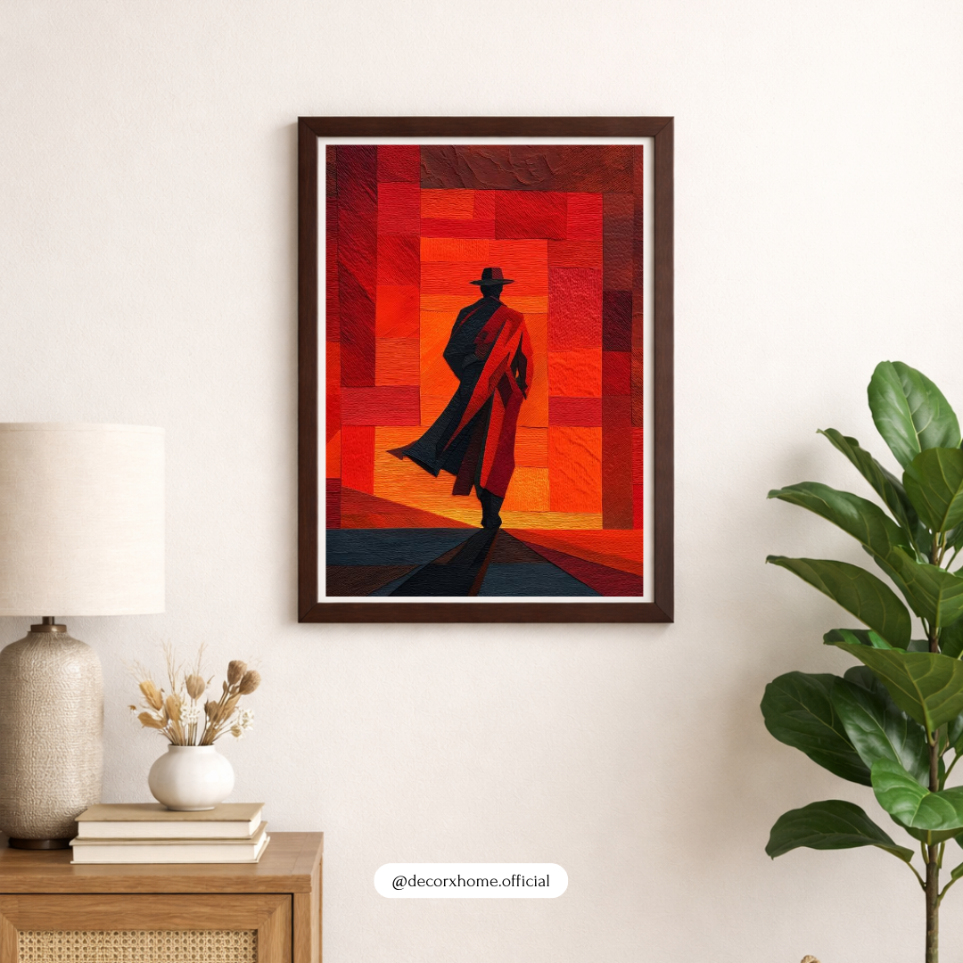 Mystery Wanderer – Cinematic Abstract Silhouette Wall Poster by Decorxhome