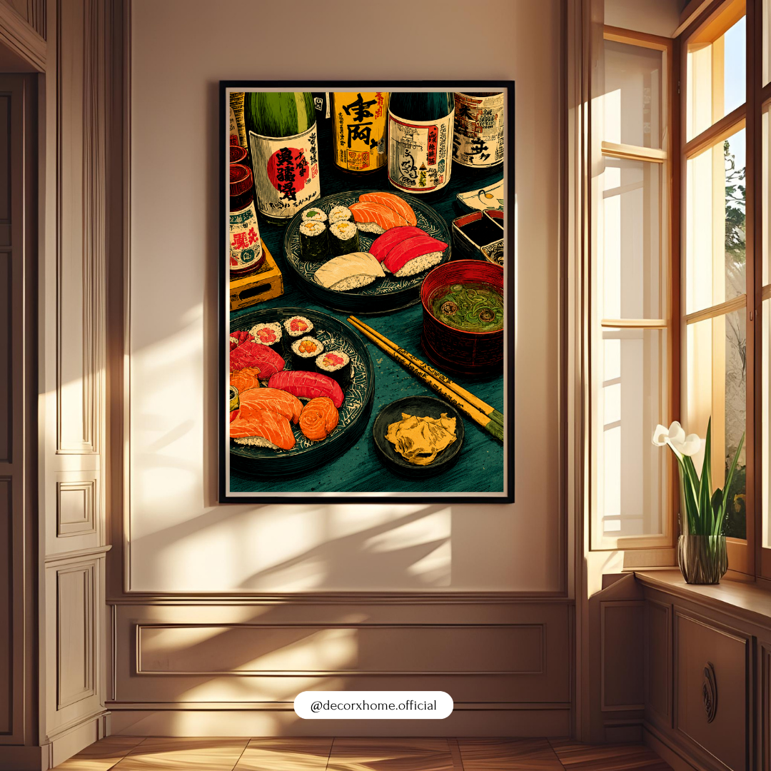 Japanese Sushi Bar Aesthetic Wall Art