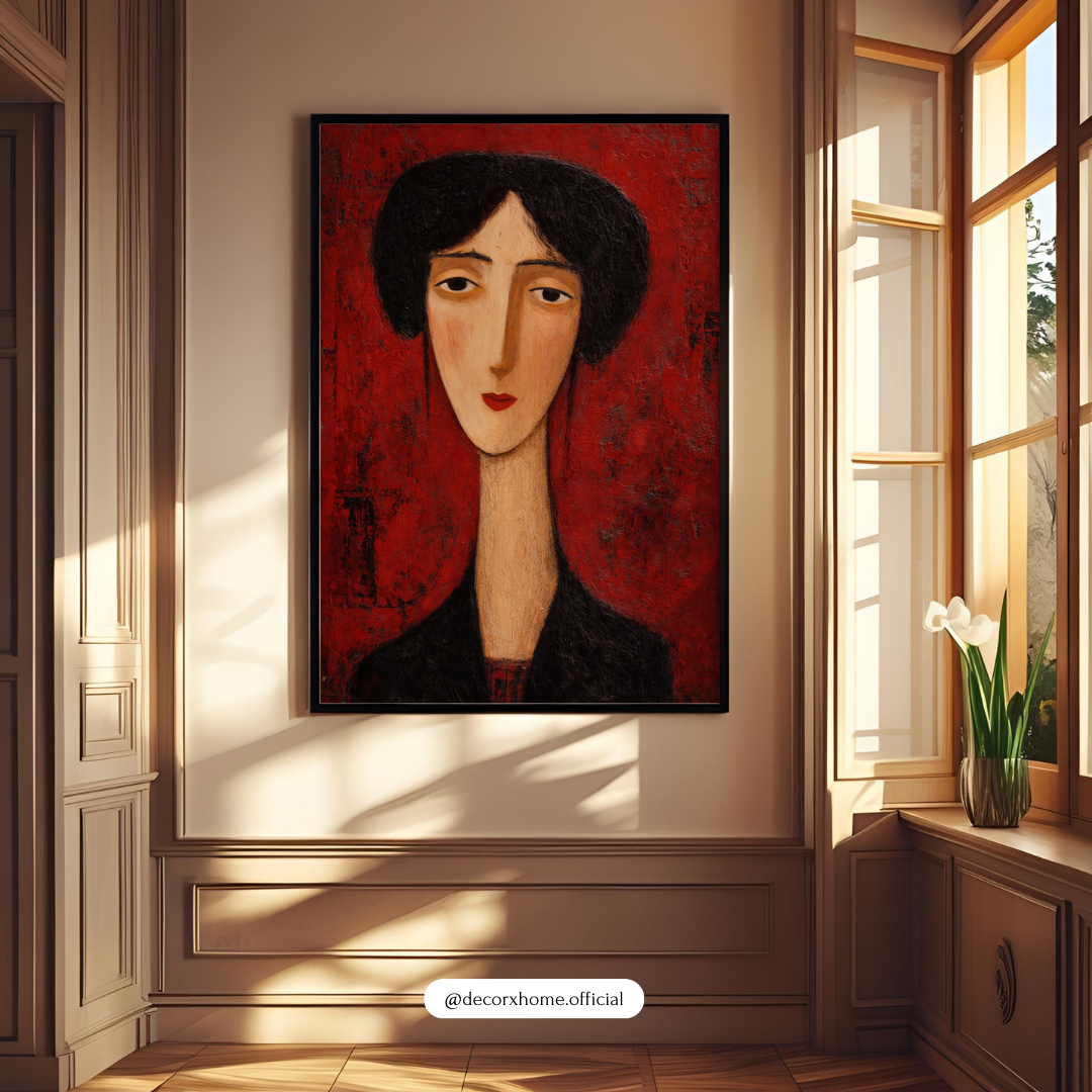 Abstract Portrait Woman Poster – Modern Expressionist Wall Art | Decorxhome