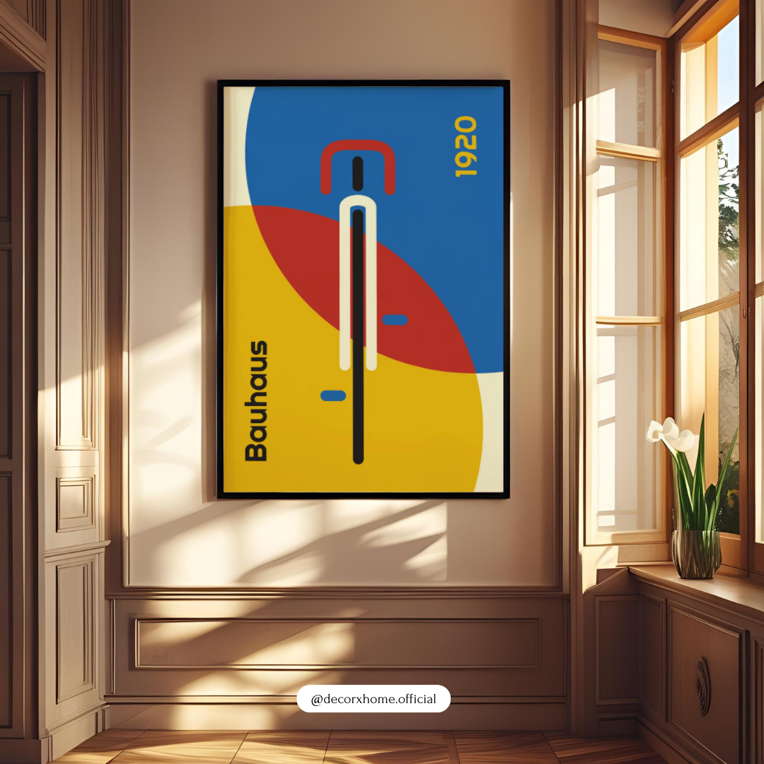 Bauhaus 1920 Abstract Geometric Poster | Modern Color Block Wall Art | Decorxhome