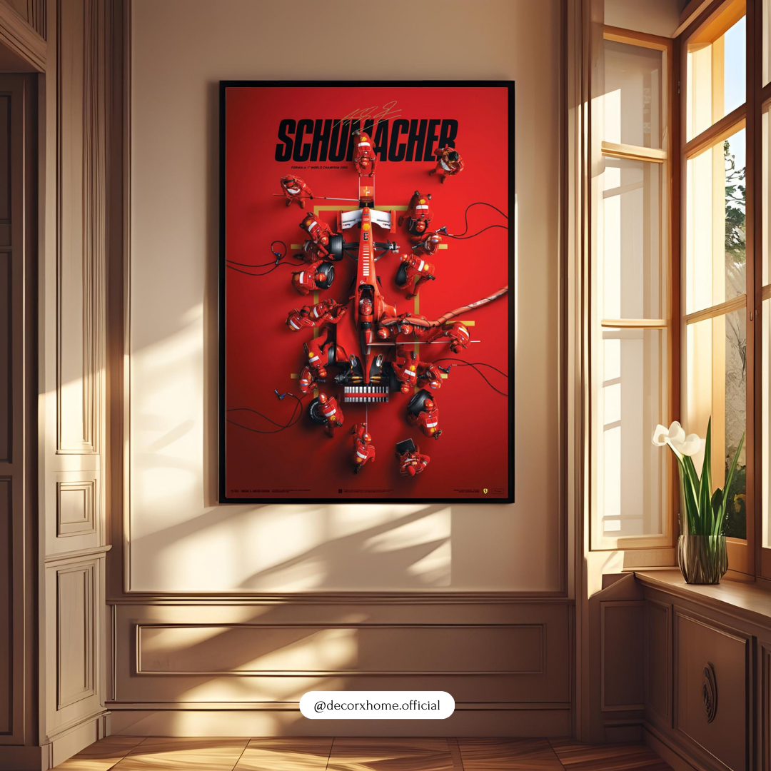 F1 - Red Pit-Stop Precision – Racing Crew Top-View Wall Poster