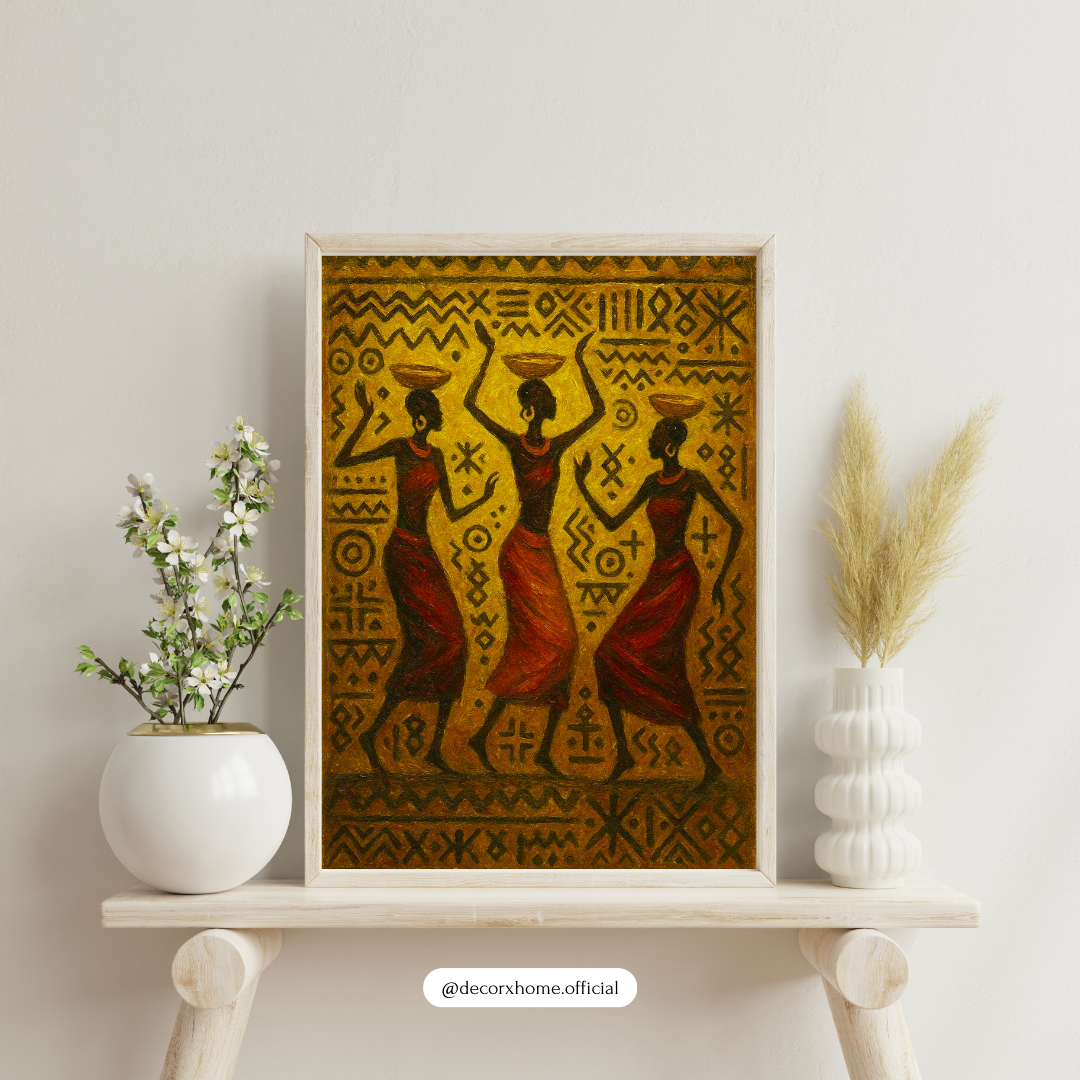 Tribal Harmony Dance – Traditional Ethnic Art Wall Poster