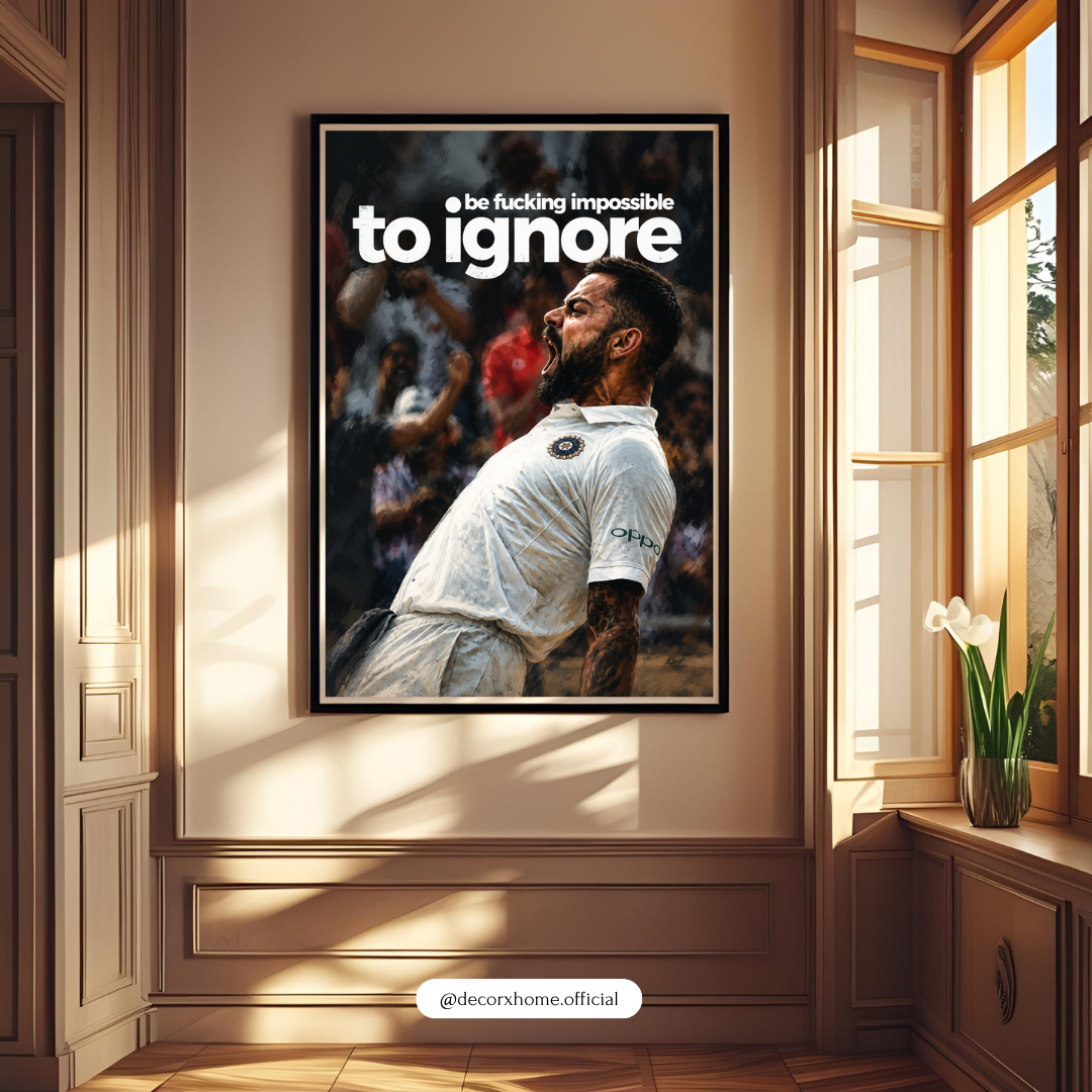 Virat Kohli Cricket Motivation Wall Art – Impossible to Ignore