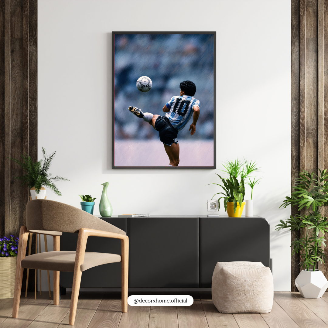Legendary No. 10 Bicycle Kick Football Poster | Iconic Soccer Wall Art | Decorxhome