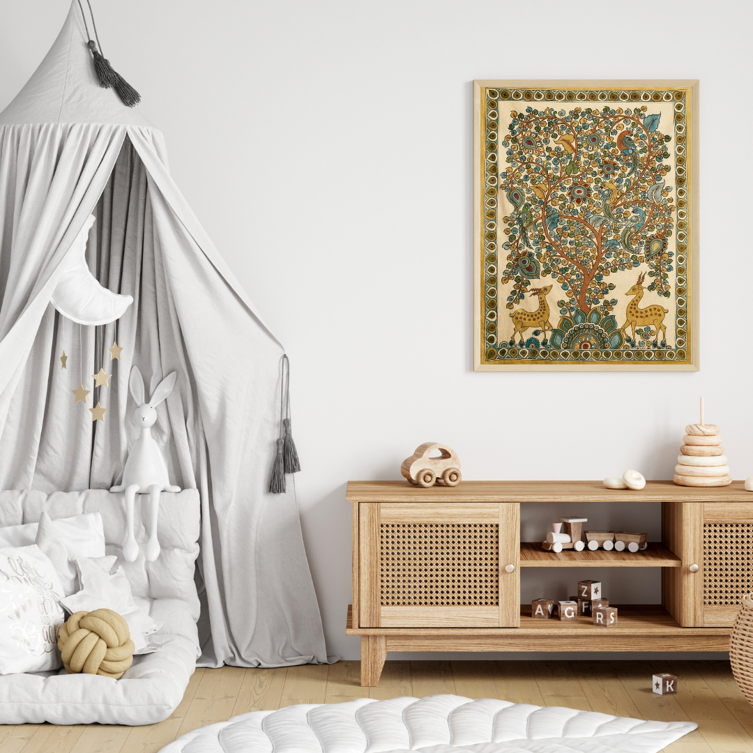Kalamkari Tree of Life – Traditional & Cultural Poster 🌿🦚