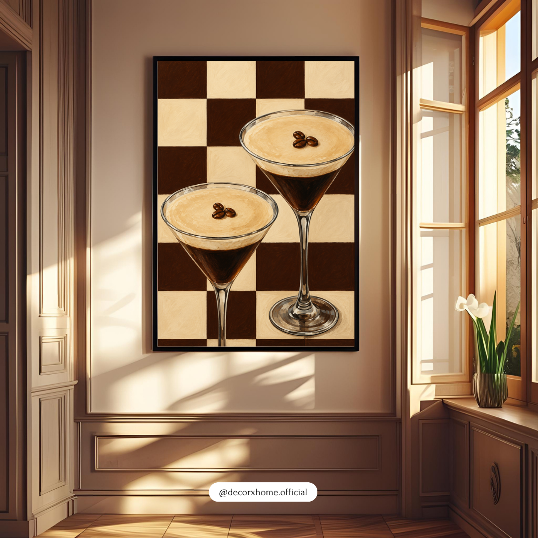 Espresso Martini Aesthetic – Modern Cocktail Wall Art Poster | DecorxHome