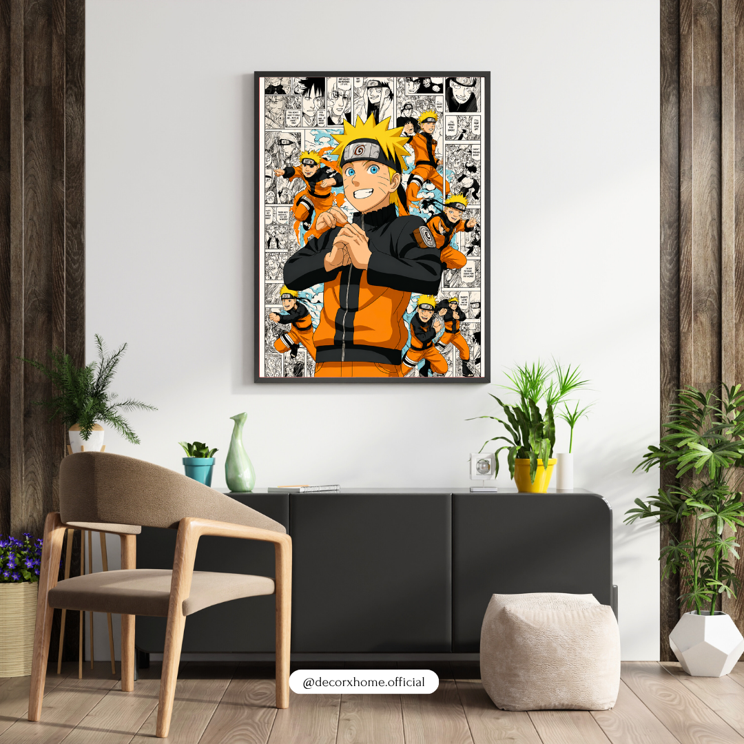 Naruto Manga Collage Poster | Anime Wall Art for Fans | Decorxhome