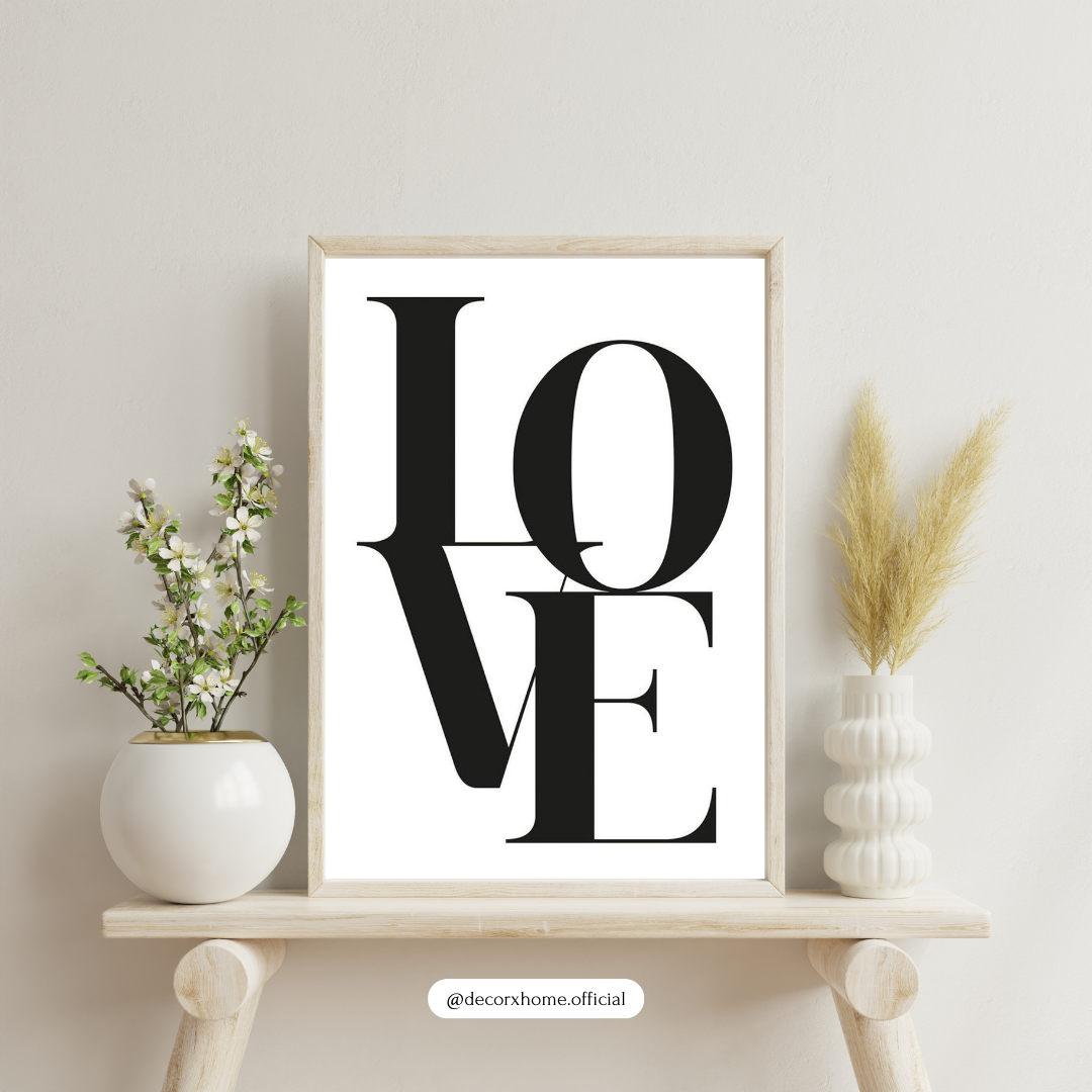 LOVE – Modern Bold Typography Minimal Wall Poster