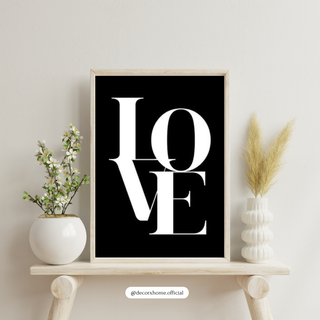 LOVE – Modern Bold Typography Minimal Wall Poster