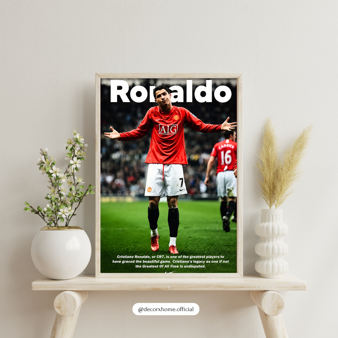 Cristiano Ronaldo Legacy Poster | CR7 Football Legend Wall Art | Motivational Sports Decor by DecorxHome