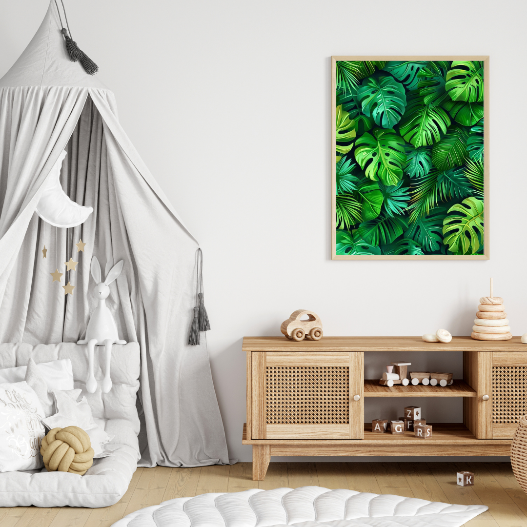 Tropical Green Leaves Wall Poster – Refresh Your Space with Nature 🌿✨