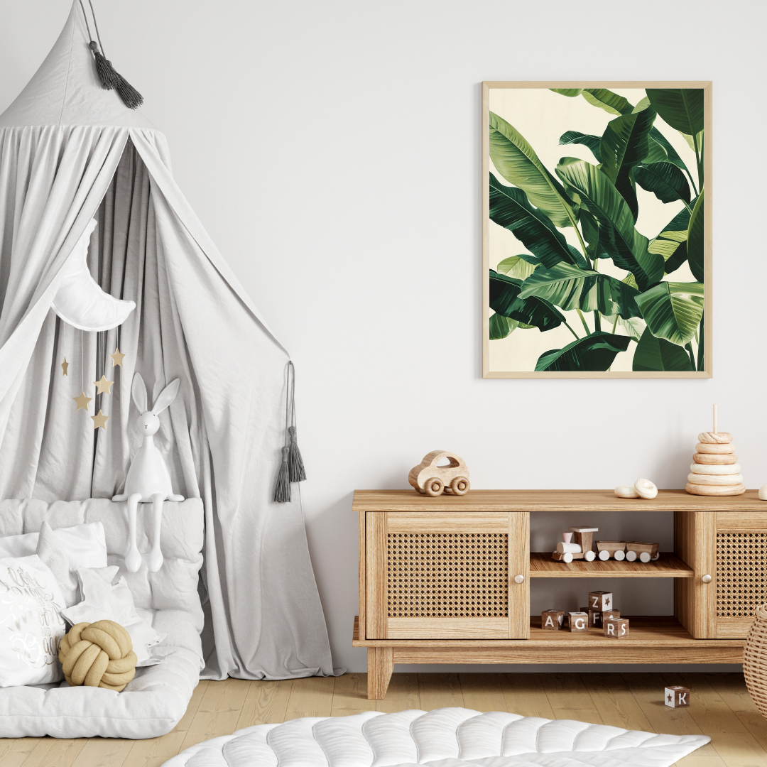 Banana Leaves Wall Poster – Nature’s Serenity Indoors 🌿✨