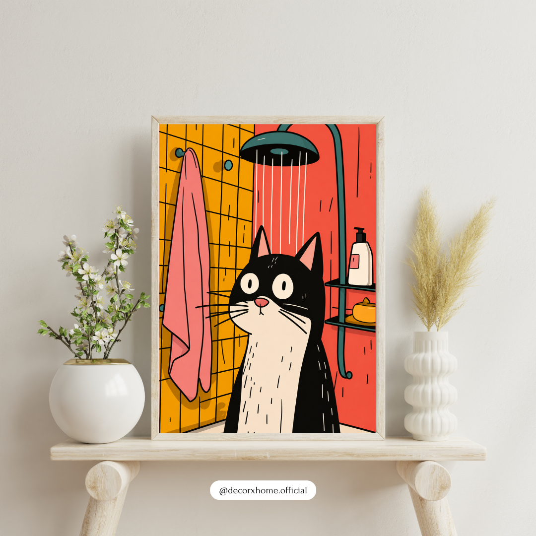 Brushing Duck Poster | Cute Cute Cat Bathroom Poster | Whimsical Cartoon Wall Art Print | Modern Pop Art Decor | DecorexhomeBathroom Duck Wall Art for Modern & Kids Decor – Decorxhome (Copy)