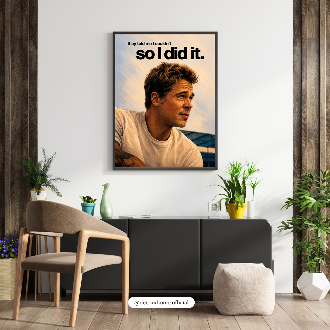 "So I Did It" Motivational Quote Poster | Inspirational Wall Art Print | Decorxhome