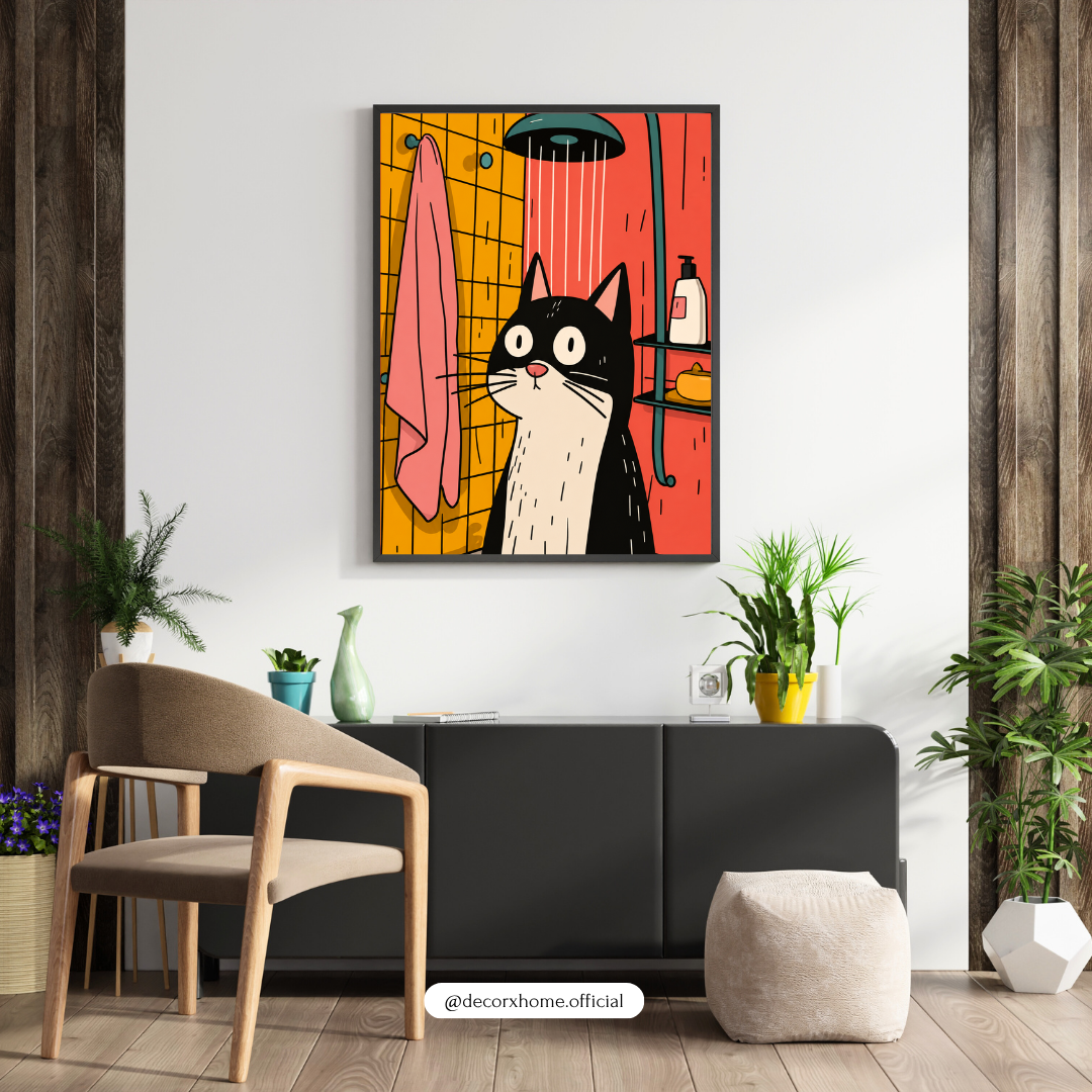 Brushing Duck Poster | Cute Cute Cat Bathroom Poster | Whimsical Cartoon Wall Art Print | Modern Pop Art Decor | DecorexhomeBathroom Duck Wall Art for Modern & Kids Decor – Decorxhome (Copy)