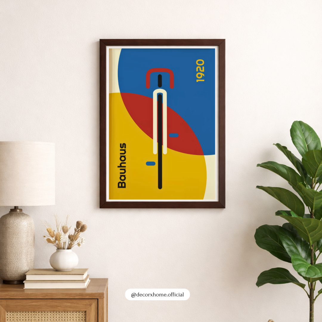 Bauhaus 1920 Abstract Geometric Poster | Modern Color Block Wall Art | Decorxhome