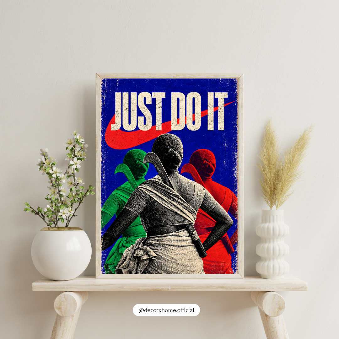 Just Do It Motivational Poster | Athlete & Fitness Wall Art | Inspirational Sports Artwork | Gym Décor | Decorexhome