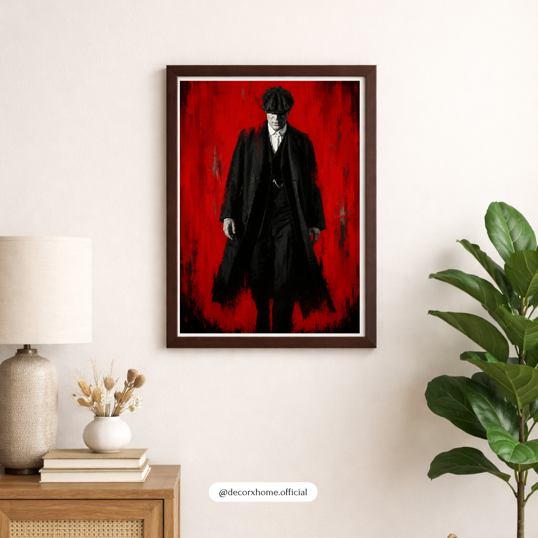 Crimson Noir Man Wall Art Poster | Dark Vintage Aesthetic Print | Decorexhome