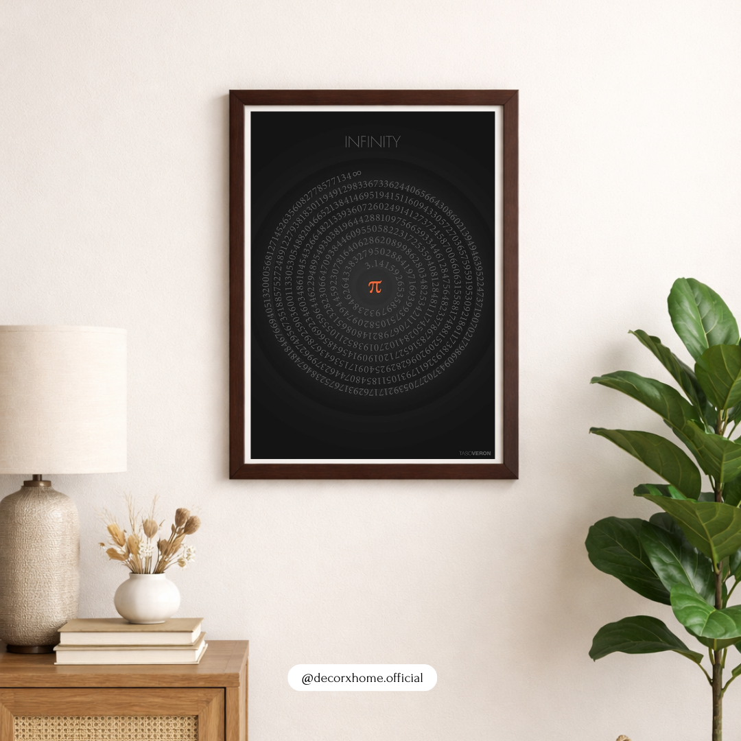 Infinity Pi Mathematics Wall Art Poster – Minimalist Science & Math Design | Decorxhome