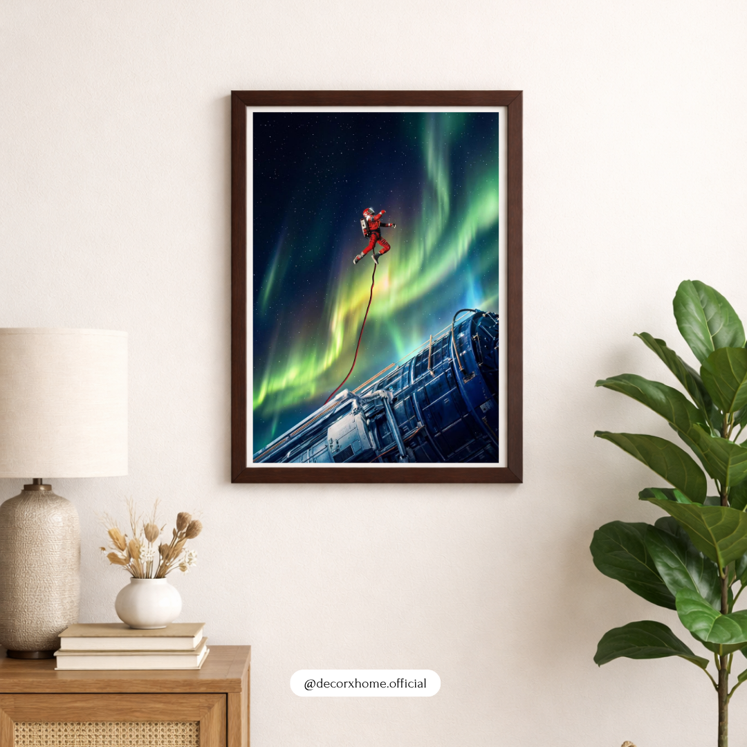 Project Hail Mary Aurora Spacewalk Poster | Astronaut Northern Lights Wall Art | Futuristic Galaxy Decor | Aesthetic Sci-Fi Poster | Decorxhome