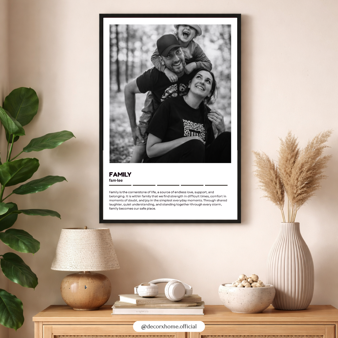 Love & Family Word Definition Wall Art Poster Collection – Minimal Aesthetic Prints by Decorxhome