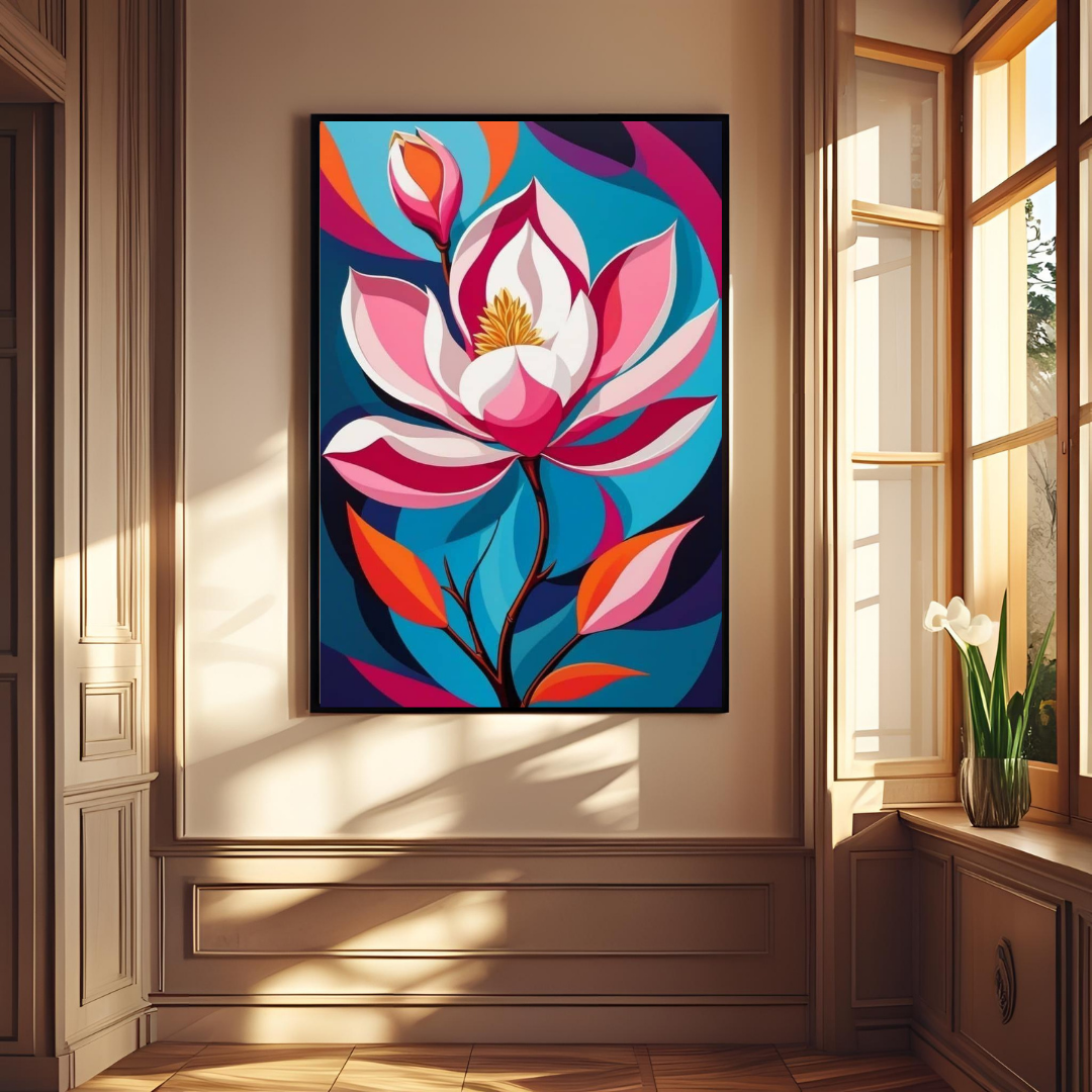 Radiant Lotus – Spiritual Wall Poster 🌸✨