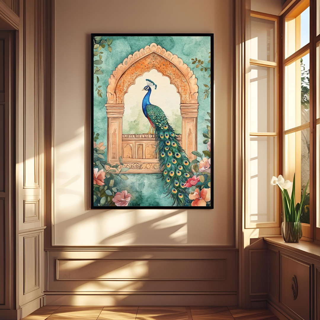Majestic Peacock – Traditional & Cultural Wall Art 🏛️🦚